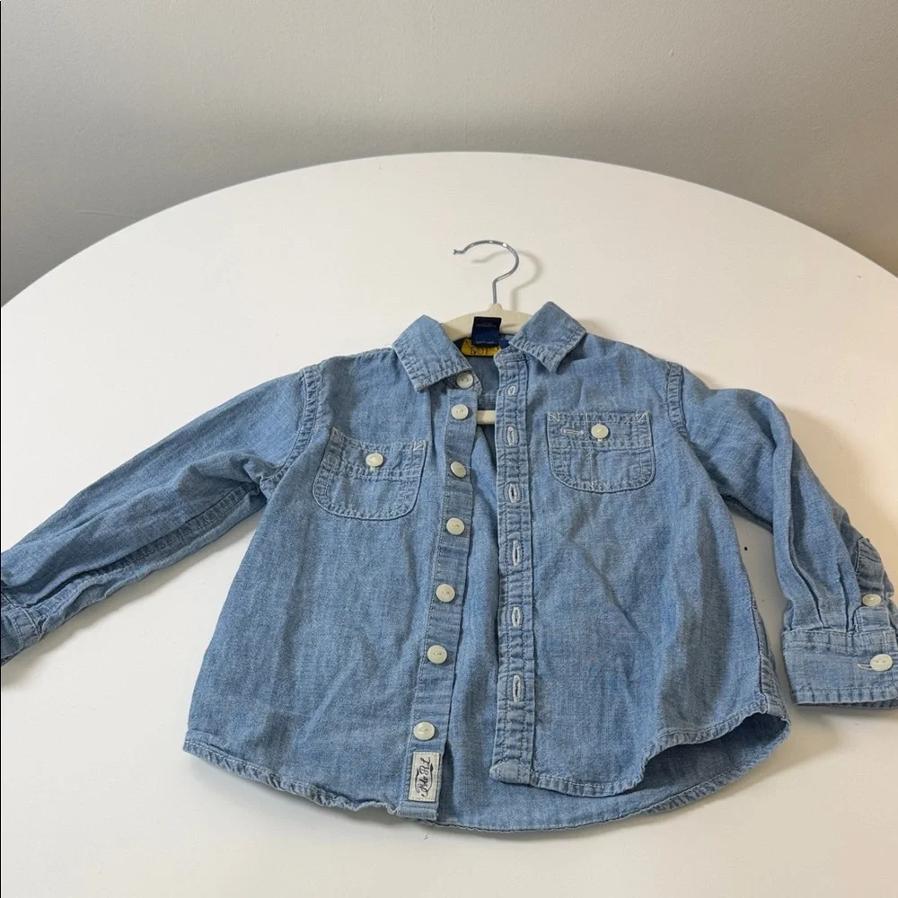 Ralph Lauren Light Blue Denim Shirt for Kids